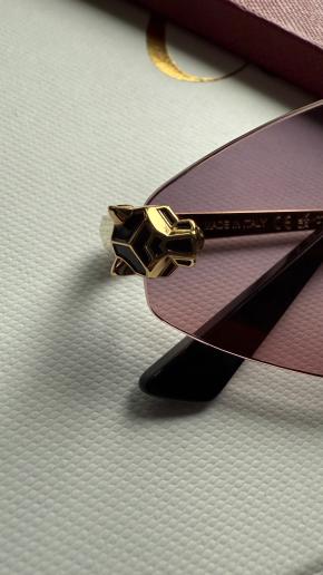 Cartier Panthere De Cartier Rose Lilac Lens Sunglasses 4