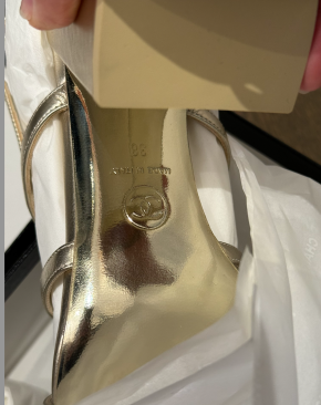 Chanel Gold Resort Show Runway Shoes from 2206 Show 4