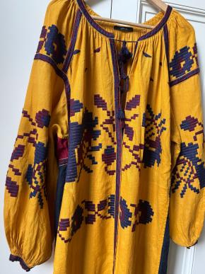 Vita Kin Yellow Linen Kaftan Dress 5