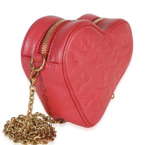 Louis Vuitton  Lambskin Embossed Sac Coeur Heart On Chain Bag 3