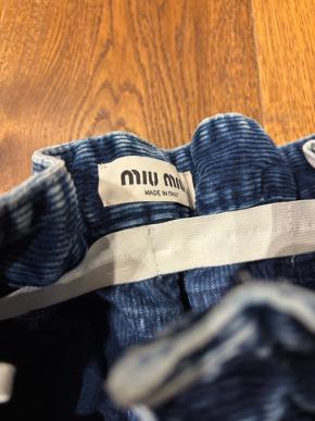 Miu Miu Blue Cord Wide Leg Pants 3