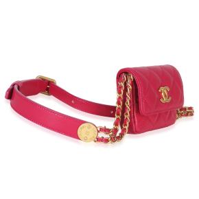 Chanel  Quilted Caviar Twist Your Buttons Belt Bag 3