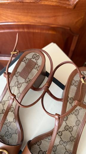 Gucci Tan Leather Horsebit Sandals 4