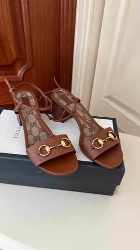 Gucci Tan Leather Horsebit Sandals 2