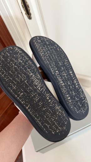 Marni Ivory Leather Flat Sandals 8