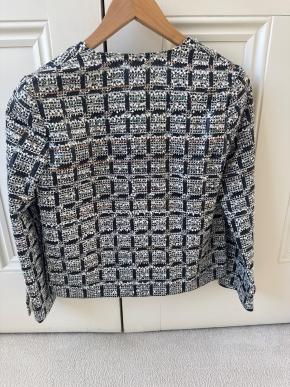 Chanel Short Black And Cream Tweed Jacket 3
