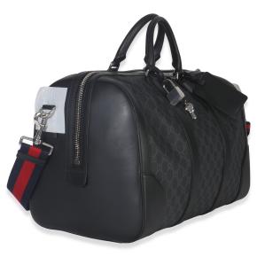 Gucci Black GG Supreme Canvas Web Duffle Bag 3