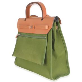 Hermès Vache Hunter Toile Herbag Zip 31 PHW 3