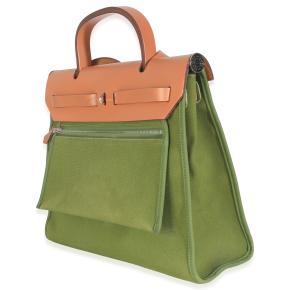 Hermès Vache Hunter Toile Herbag Zip 31 PHW 4