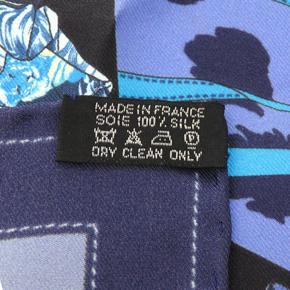 Hermes Blue Monsieur Et Madame Silk Scarf 2