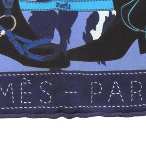 Hermes Blue Monsieur Et Madame Silk Scarf 7