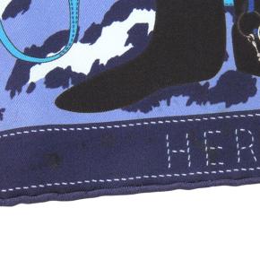 Hermes Blue Monsieur Et Madame Silk Scarf 8