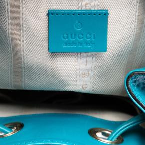 Gucci Blue Diamante Leather Bright Bucket Bag 5