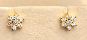Bespoke Diamond Cluster Earrings 7