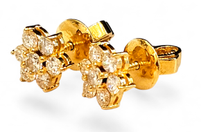 Bespoke Diamond Cluster Earrings 3