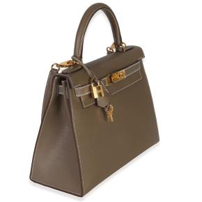 Hermès Epsom Sellier Kelly 28 GHW Etoupe 2