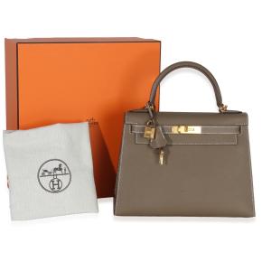 Hermès Epsom Sellier Kelly 28 GHW Etoupe 4