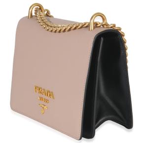 Prada Saffiano Lux Small Logo Chain Flap Bag 5