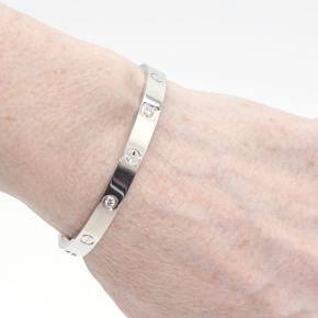 Cartier Medium White Gold and Diamond LOVE Bracelet with Box And Papers19 11