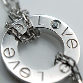 Cartier White Gold and Diamond LOVE Chain Bracelet 9