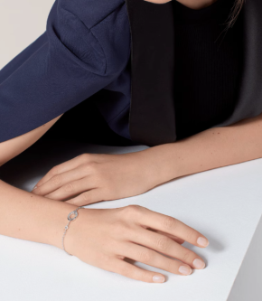 Cartier White Gold and Diamond LOVE Chain Bracelet 10