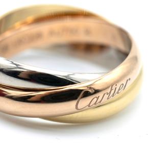 Cartier Small White, Yellow and Rose Gold Trinity Ring 56 with Box 7