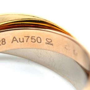 Cartier Small White, Yellow and Rose Gold Trinity Ring 56 with Box 2