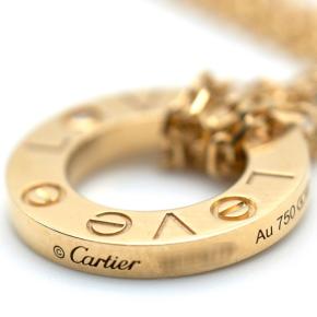 Cartier Yellow Gold and Diamond LOVE Double Chain Necklace with Box 4
