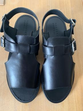 Margaret Howell Black Leather Men's Sandals 8