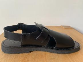 Margaret Howell Black Leather Men's Sandals 10