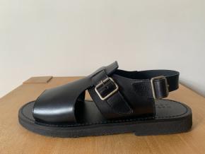 Margaret Howell Black Leather Men's Sandals 3