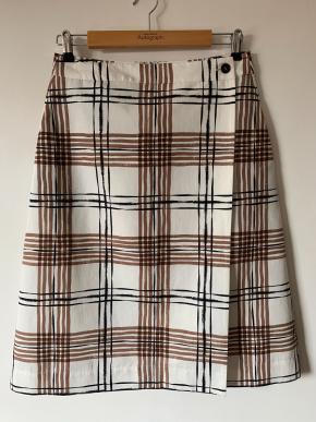 Margaret Howell Check Linen Wrap Skirt 2