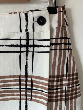 Margaret Howell Check Linen Wrap Skirt 3