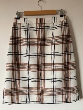 Margaret Howell Check Linen Wrap Skirt 7