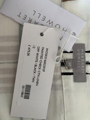 Margaret Howell Check Linen Wrap Skirt 8