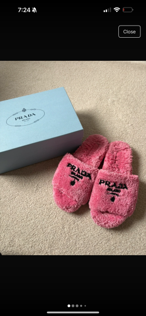 Prada Pink Towelling Slides 8