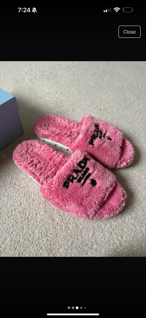 Prada Pink Towelling Slides 2