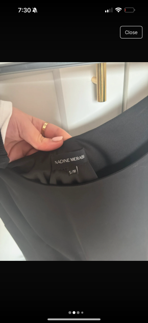 Nadine Merabi Feather Trimmed Black Mini Dress 6