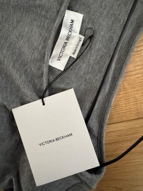 Victoria Beckham Draped Grey Maxi Dress 5