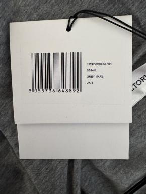 Victoria Beckham Draped Grey Maxi Dress 6