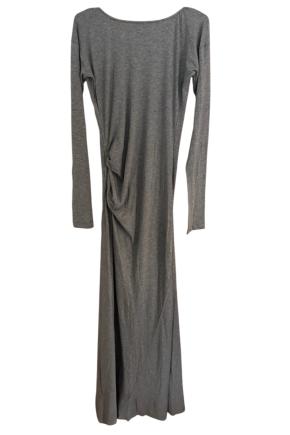 Victoria Beckham Draped Grey Maxi Dress 3