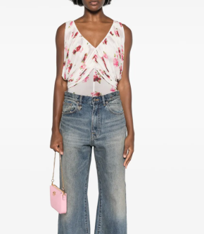 Magda Butrym V-neck Ruched Bodysuit 2