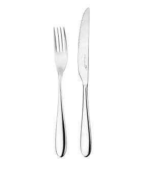 Charingworth Santol Stainless Steel Steak Knife and Fork Set 3