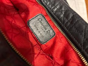 Dior Black Cannage  Leather Pouch 4