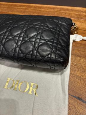 Dior Black Cannage  Leather Pouch 6