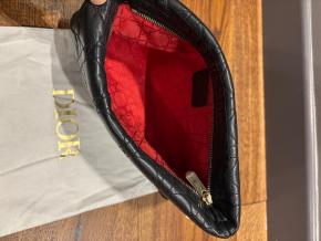 Dior Black Cannage  Leather Pouch 8