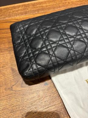 Dior Black Cannage  Leather Pouch 7