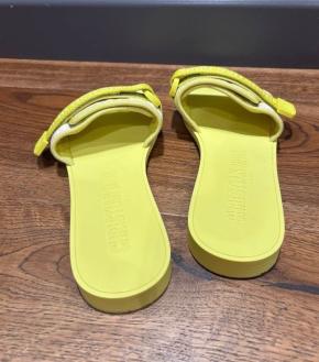 Dior Yellow Flat Beach Sandals 4