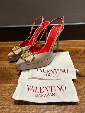 Valentino Nude Slingback Sandals 6