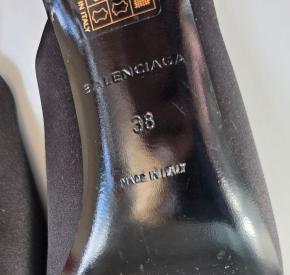 Balenciaga Black Satin Mules 11